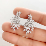 Луксозни обеци - Diamond Leaf - Image 4