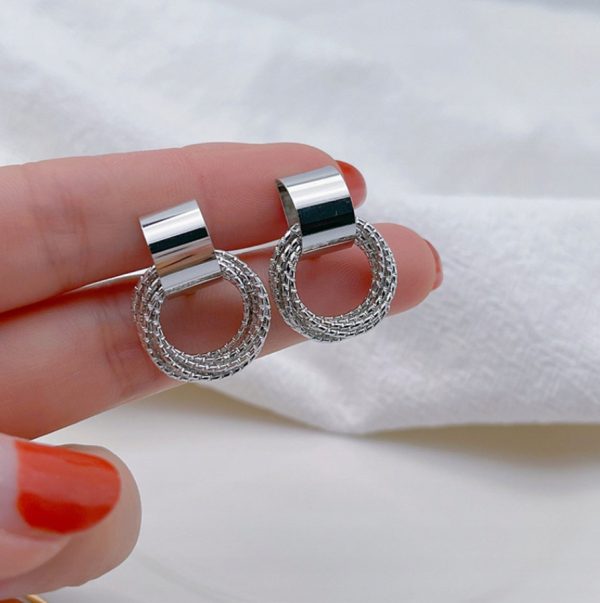Обеци - Stylish Circle - Image 5
