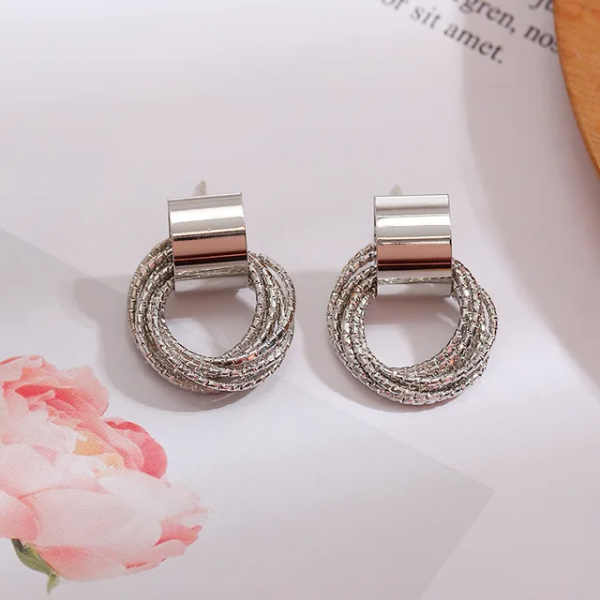 Обеци - Stylish Circle - Image 6