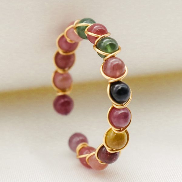 Пръстен от лечебен кристал RAINBOW TOURMALINE - Image 2