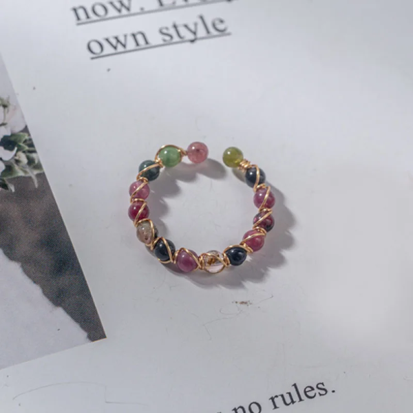 Пръстен от лечебен кристал RAINBOW TOURMALINE - Image 8