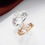 omo bg elegant cubic zirconia olive leaf 18