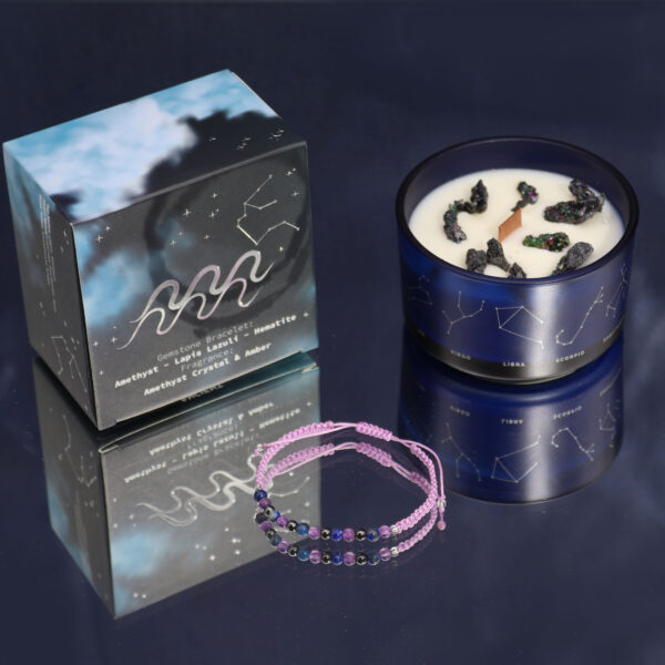 omobg komplekt zodiakalna aromatna svesht s estestveni kamuni i grivna za zodia vodolei i58301 329