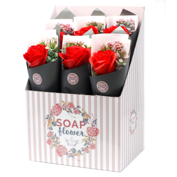 omobg luksozen mini buket ot sapuneni rozi little red rose i56911 731