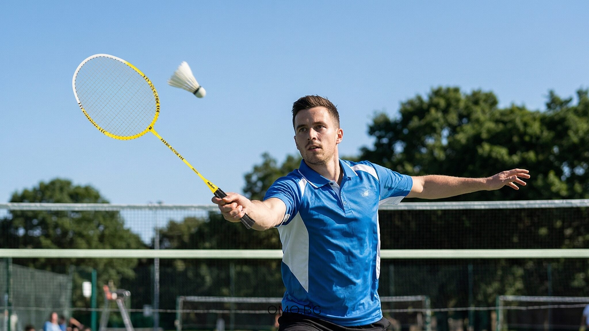 omobg komplekt za badminton federbal ot olekoten aluminii i 3 perca i61932 921