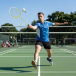 omobg komplekt za badminton federbal ot olekoten aluminii i 3 perca i61932 932