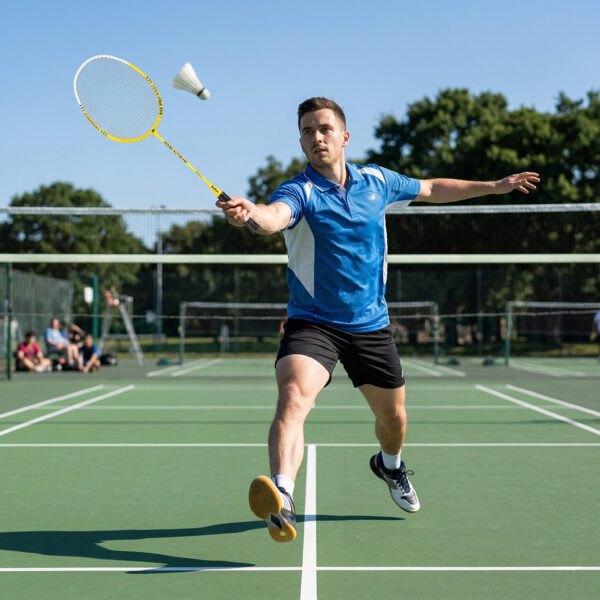 omobg komplekt za badminton federbal ot olekoten aluminii i 3 perca i61932 932