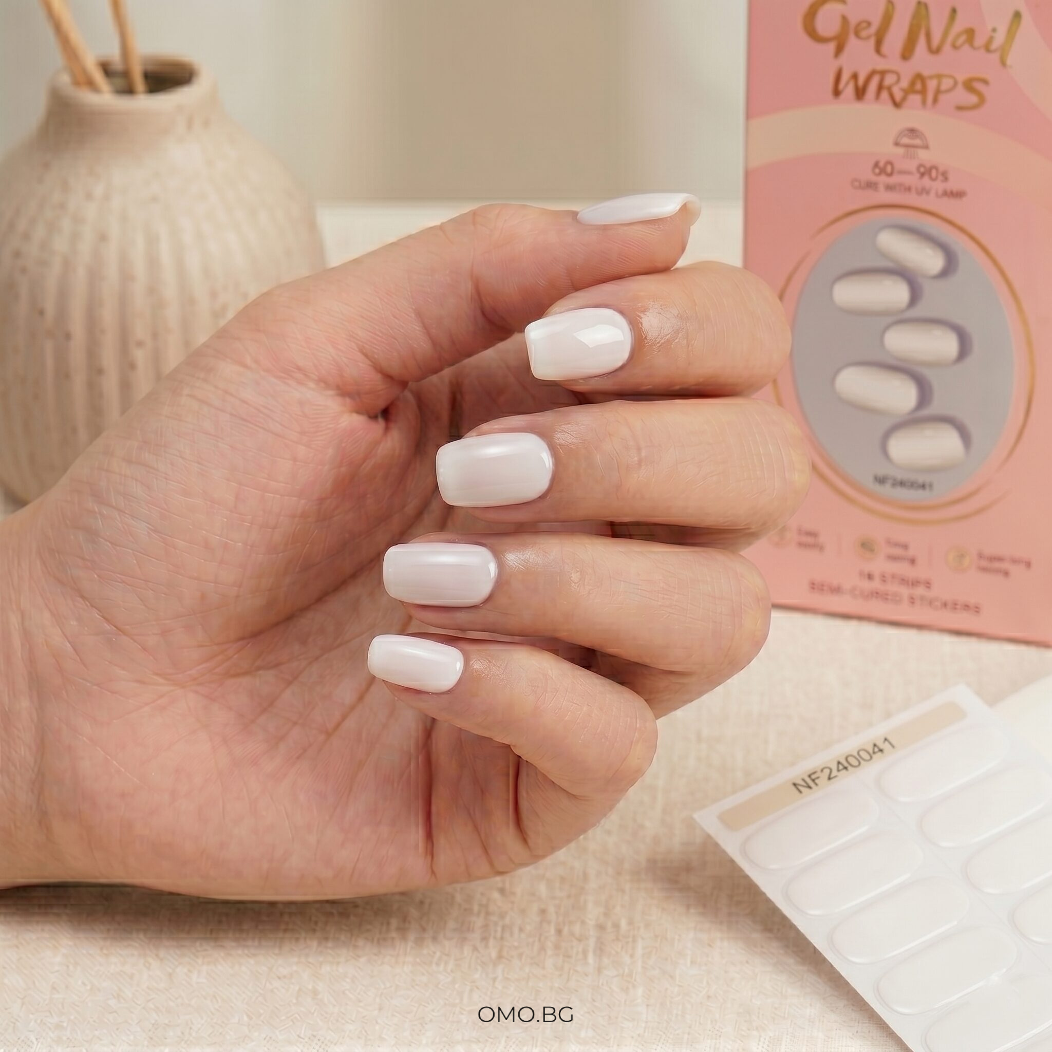 omobg uv gel lak lenti za nokti dulgotraini bqla perla i63551 252