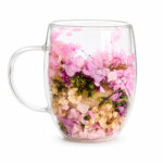 omobg chasha s termo stuklo dvoini steni s estestveni cvetq hortenzia i piren 300ml i68496 171